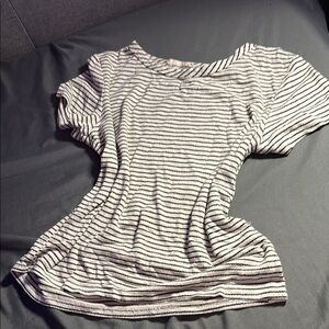 Striped Black and White Women's Top